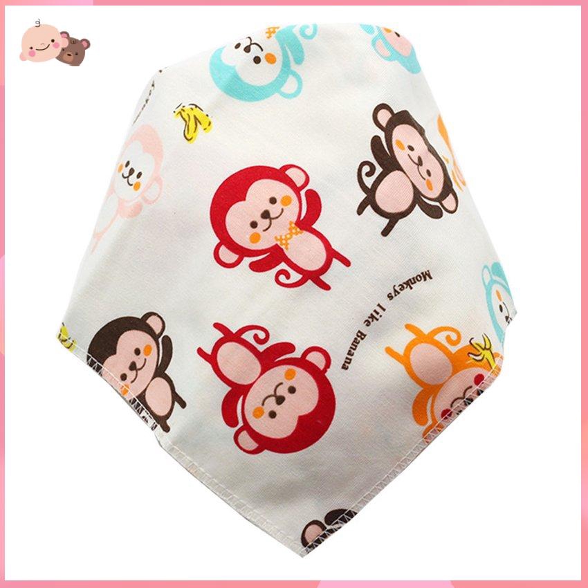 Khăn yếm tam giác bằng cotton có cúc bấm cho bé yêu cao cấp