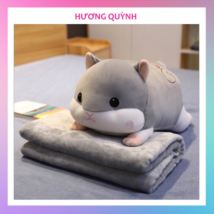 Bộ chăn gối văn phòng hình thú gấu bông có mền cute dễ thương 2in1 HƯƠNG QUỲNH