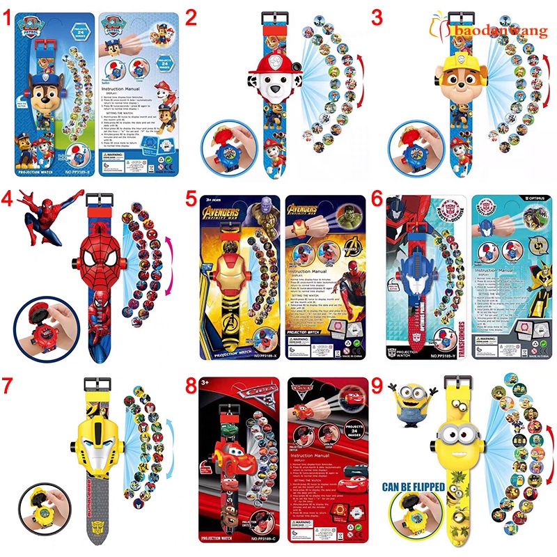 Đồng Hồ Chiếu Hoạt Hình 3d 24 Khung Cho Bé