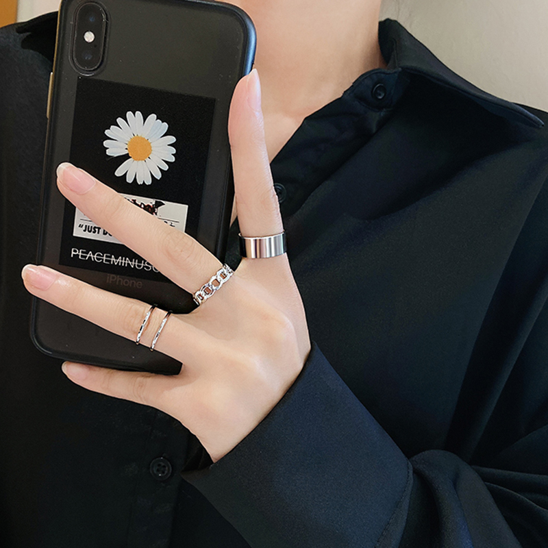 Nhẫn titan đeo khớp ngón tay thời trang đơn giản cá tính