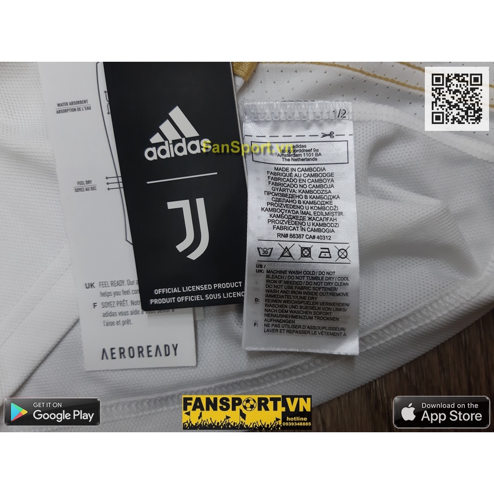 Áo đấu cầu thủ bóng đá Cristiano Ronaldo 7 Juventus 2020-2021 home black white shirt jersey BNWT adidas EI9894 CR7 S