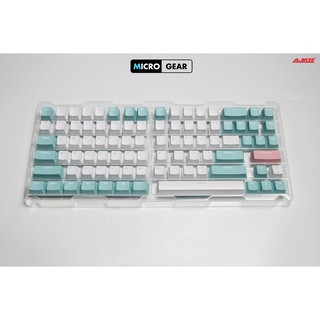 Bộ Keycap AJAZZ White - Blue 166 phím (Chất liệu PBT / DoubleShot /OEM Profile )