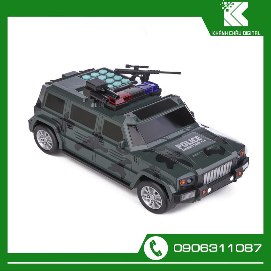 Ống Heo Tiết Kiệm Hình Xe Hơi Có Đèn Và Nhạc Cho Bé -PIN SẠC CÓ SẴN