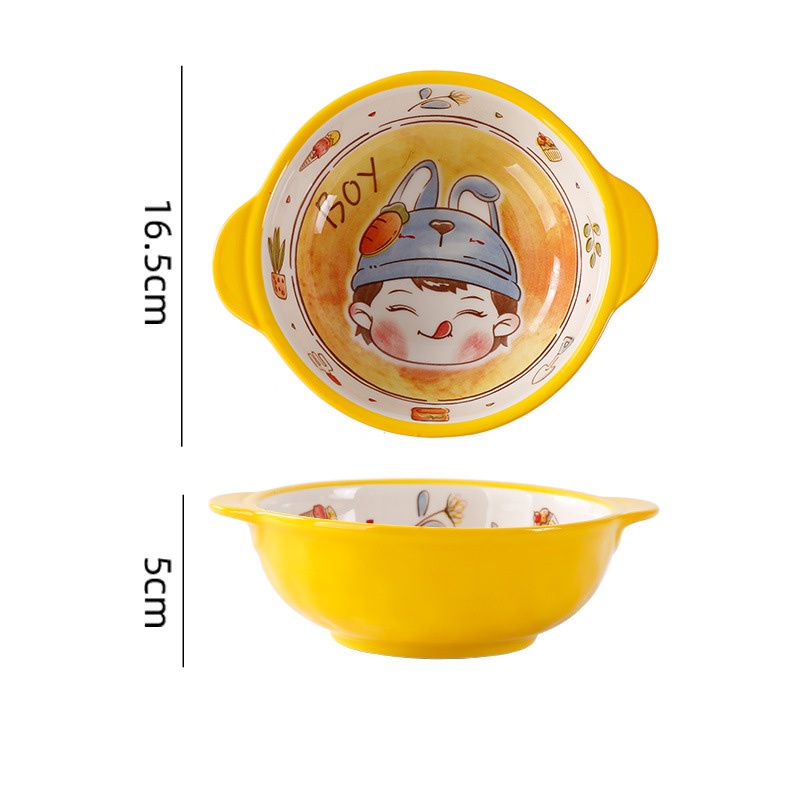 (sale lấy lượt mua) Chén bát ăn dặm cho bé hình nhân vật hoạt hình đáng yêu, nhiều màu sắc