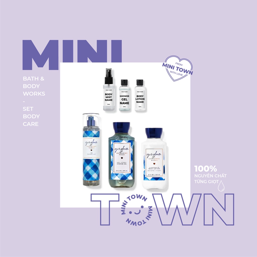 GINGHAM - Xịt Thơm Body Mist Sữa Dưỡng Thể Body Lotion lưu hương toàn thân Bath & Body Works
