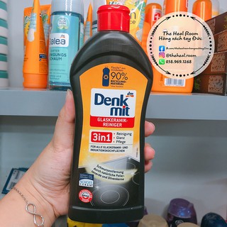 Dung dịch vệ sinh bếp từ 🍓FREESHIP🍓Denkmit Glaskeramikreiniger 3in1 300ml làm sạch dầu mỡ sáng bóng [Hàng nội địa Đức]