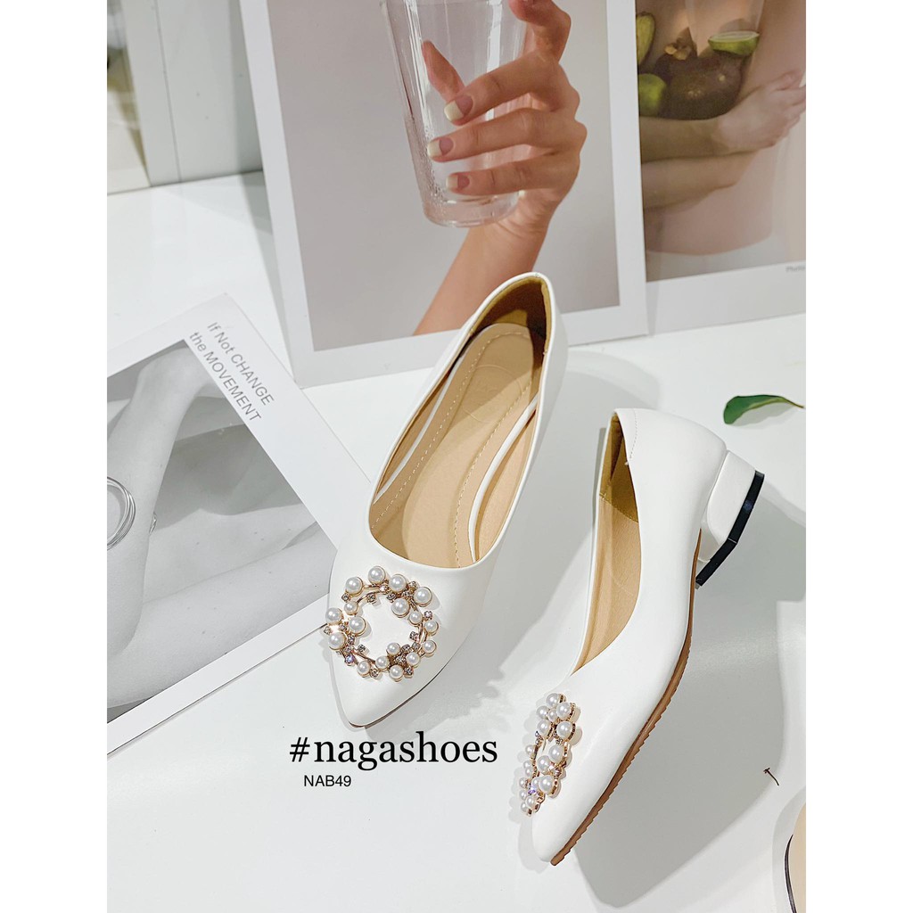 GIÀY BÚP BÊ NAGASHOES MŨI NHỌN ĐÍNH ĐÁ NAB49 | BigBuy360 - bigbuy360.vn