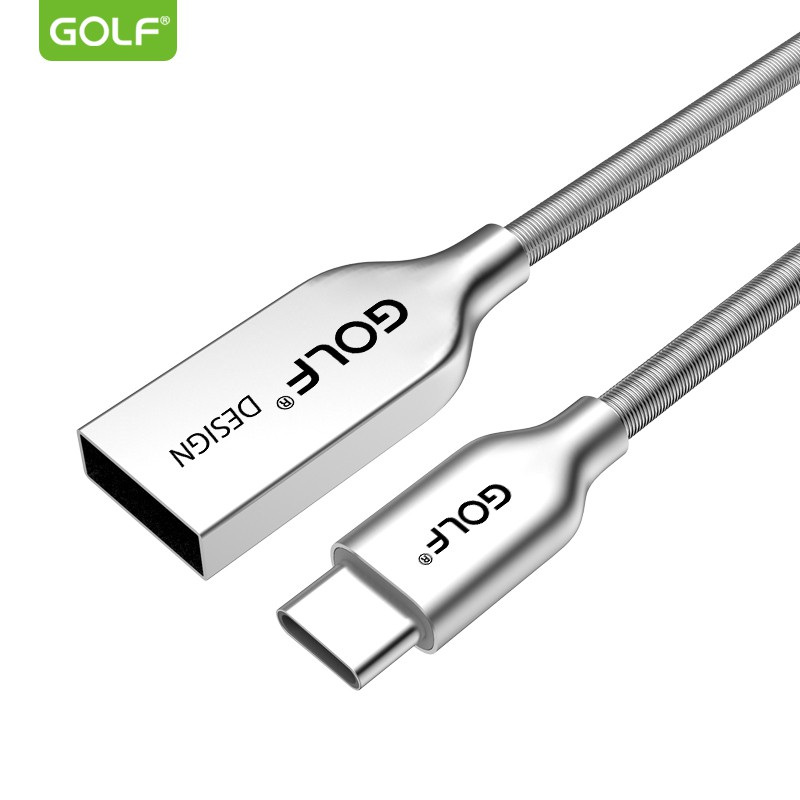 Cáp sạc nhanh Golf GC-36t 2.4A Type-C 1m bọc thiếc