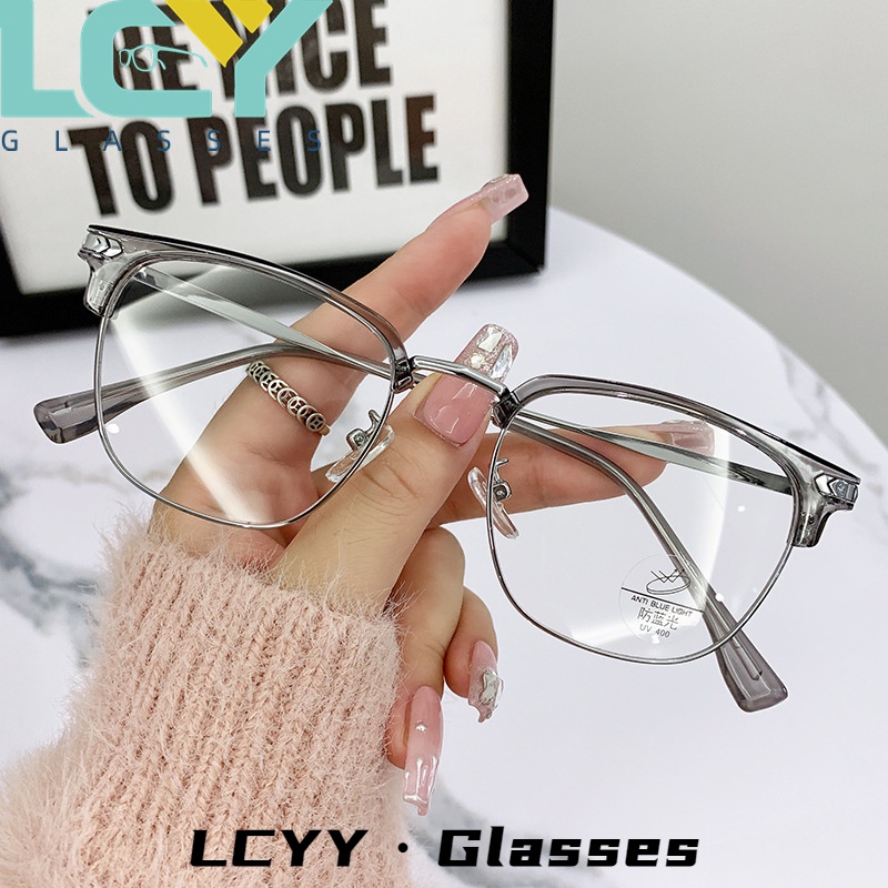 Mắt Kính Gọng Kim Loại Chống Ánh Sáng Xanh Lam Phong Cách Doanh Nhân Thời Trang LCYY2022 / 9296