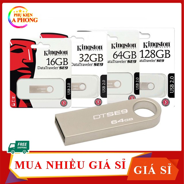 Usb Kingston 128gb 64gb 32gb 16gb 8gb 4gb siêu nhỏ gọn vỏ kim loại, chống nước