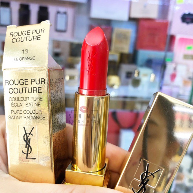 YSL- Son Rouge Pur Couture Pure Colour Satiny Radiance 13 Le Orange
