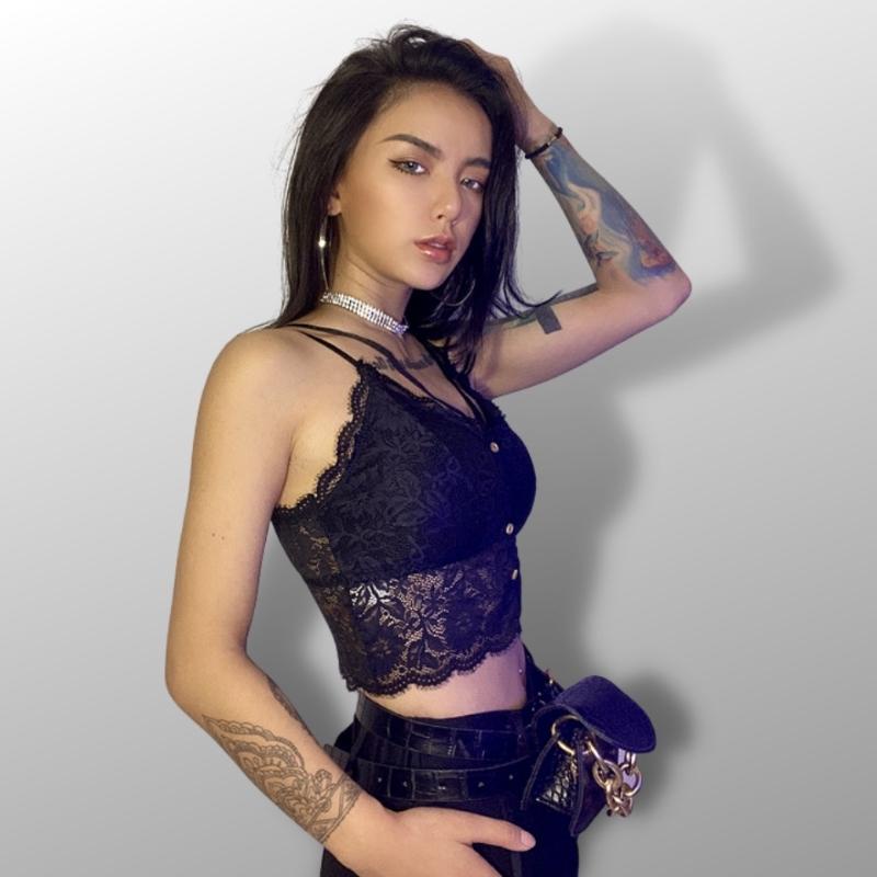 Áo Bra Ren Dán Dài Sexy Mút Mỏng AN Nâng Ngực Không Cài 9965