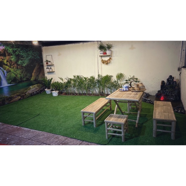 Bàn ghế tre mẩu bàn xếp