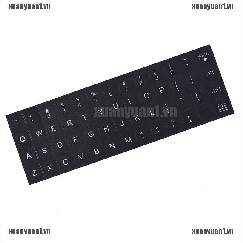[XUANYUAN1] Miếng Dán Bàn Phím Thay Thế Chữ Tiếng Anh Màu Trắng Và Đen Dành Cho Bất Kỳ PC