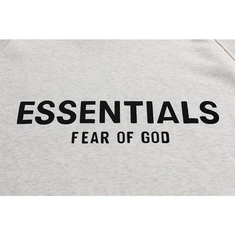 FOG FEAR OF GOD ESSENTIALS Double-line LOGO flocking print hooded casual couple fleece sweater autumn and winter