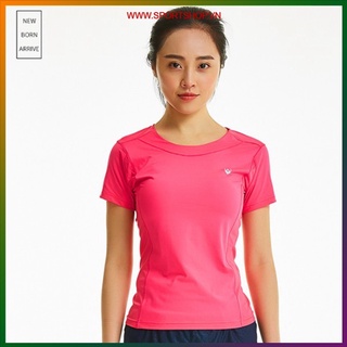 Áo thể thao nữ LEEVY MS80, áo chạy bộ cộc tay nữ tính vải co giãn thoải mái, thoáng khí