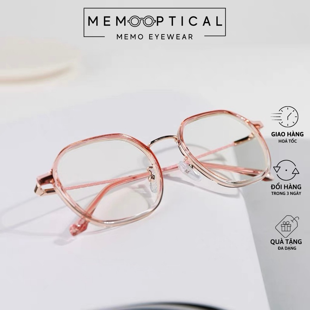 Gọng Kính Cận Nam Nữ Dáng Vuông- Kính Hàn Quốc  Memo Optical Leisure012