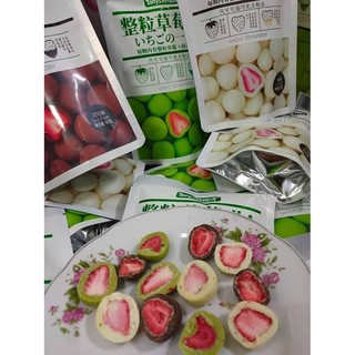 Socola Bọc Dâu Tây Sấy - Kẹo Bọc Dâu Đủ Vị - Gói 60G - tiemnhamei68