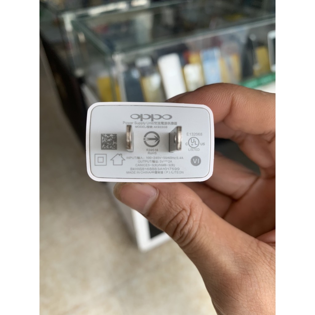 CỦ SẠC OPPO AK-933 ZIN - 2A BỘ SẠC NHANH ZIN 100%