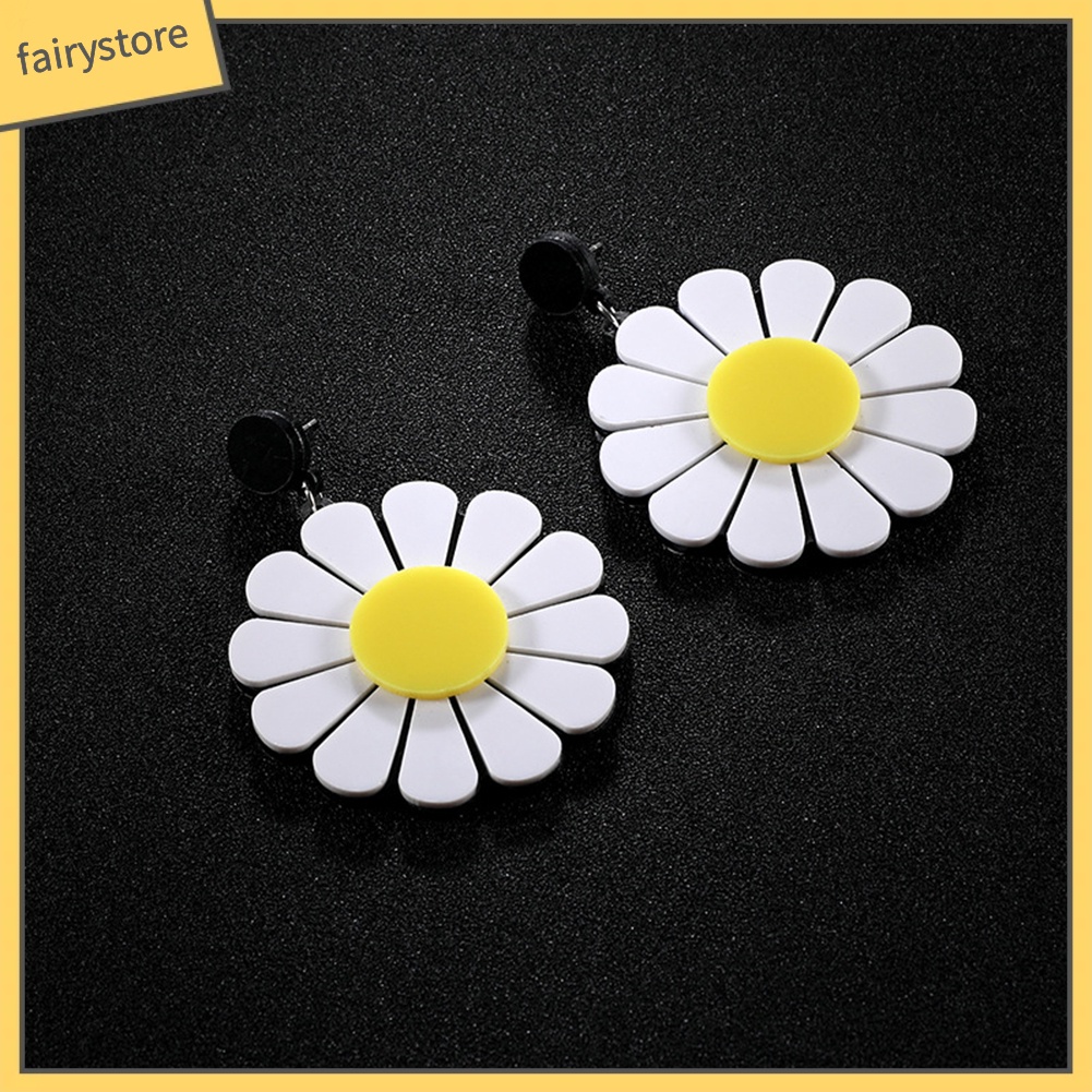 Đôi bông tai hoa cúc lớn thời trang nữ dễ thương