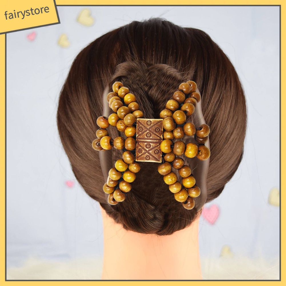 Lược Cài Tóc Bằng Gỗ Đính Hạt Thời Trang Cho Nữ