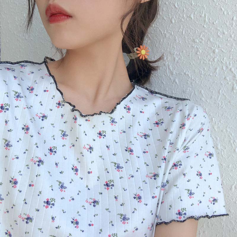 Dây Cột Tóc Đính Hoa Cúc Xinh Xắn Cho Nữ