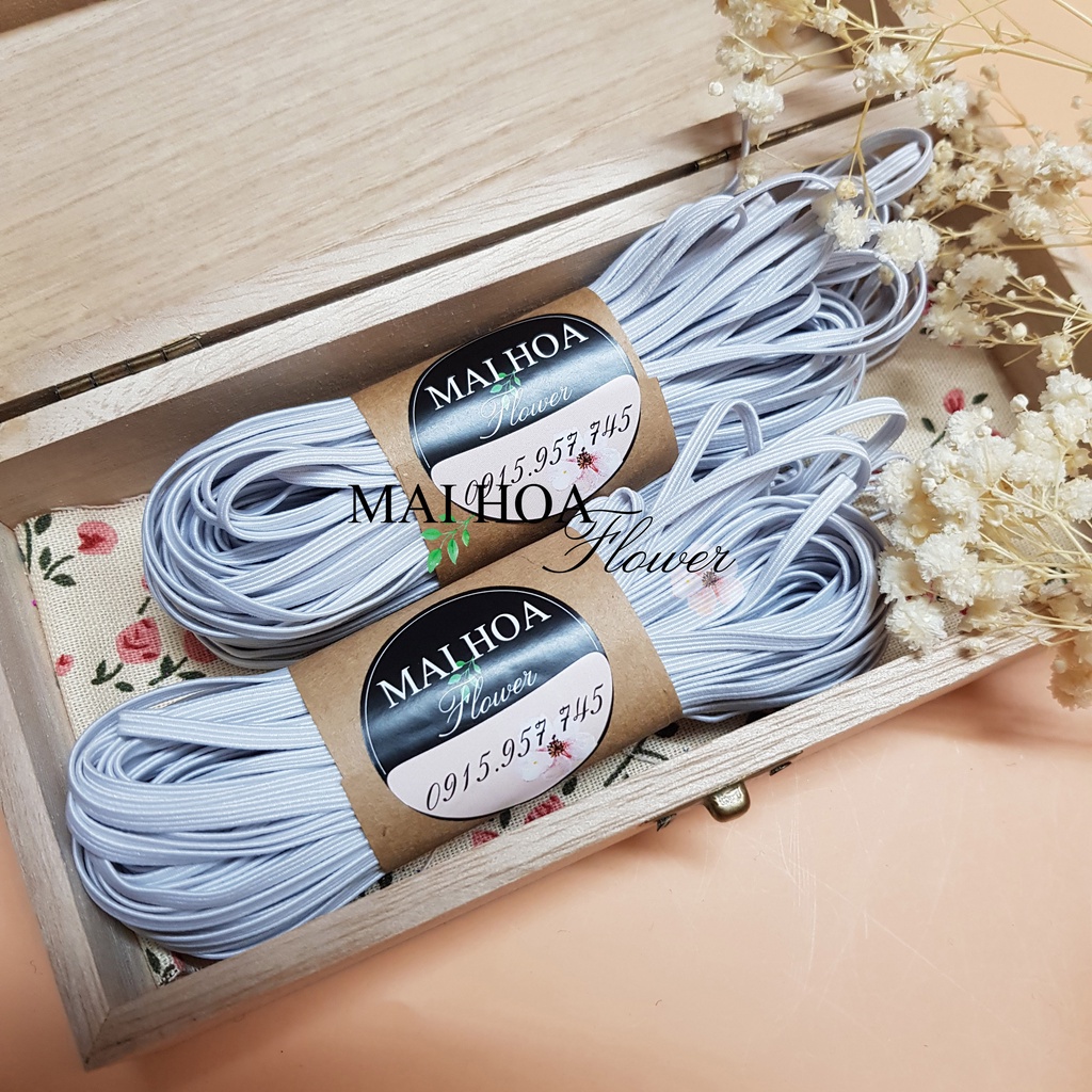 20 mét dây thun may quần szie 0.5cm chun quần loại đẹp sợi giãn nhiều Maihoaflower