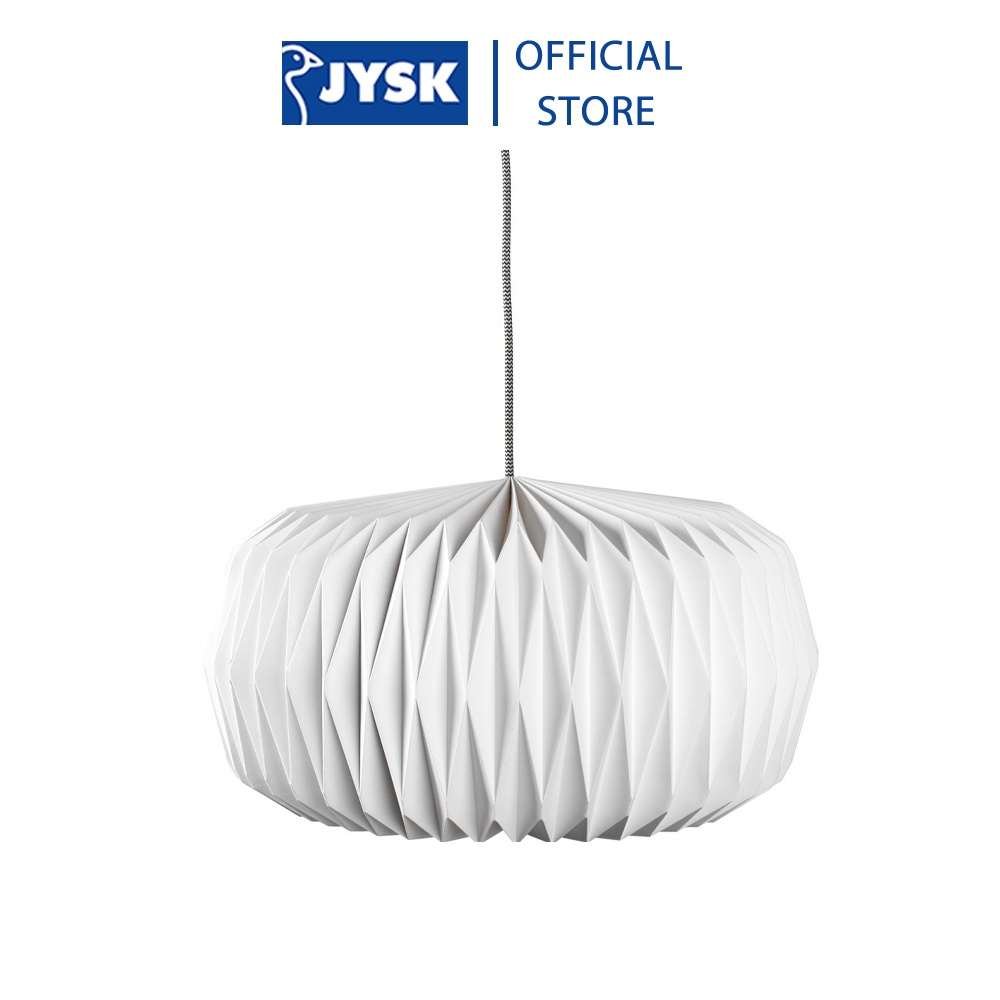 Đèn thả | JYSK Valder | kim loại/giấy | trắng | D44xR44xC25cm