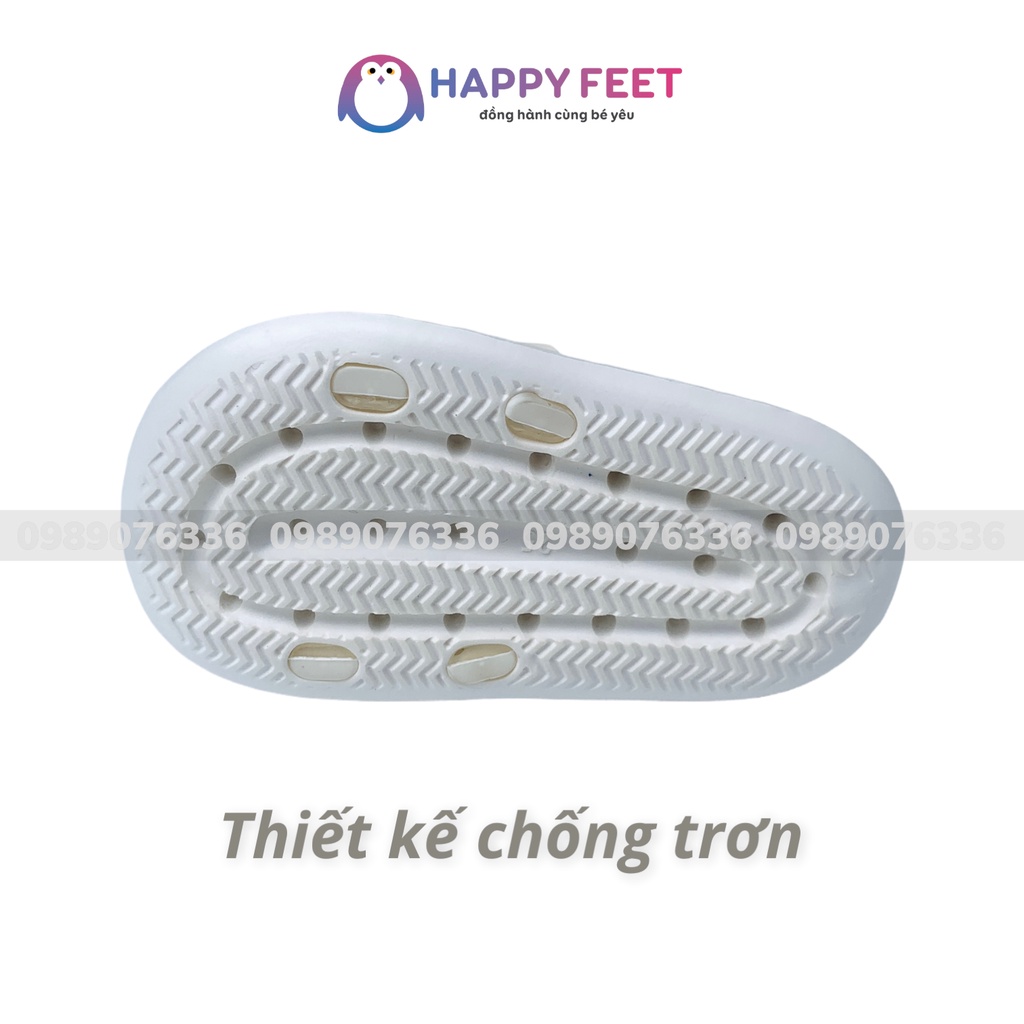 Dép lê móc ni-ke cho bé trai bé gái , dép thời trang siêu nhẹ chống trượt- Happy Feet No2128