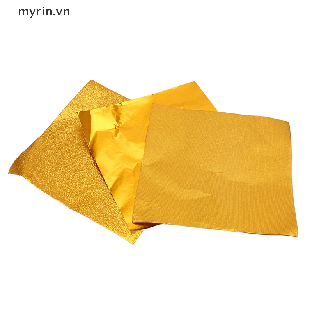 Set 200 Giấy Thiếc Mạ Vàng 8 * 8cm Dùng Để Gói Kẹo / Sô Cô La / Bánh Quy Đa Năng Tiện Dụng