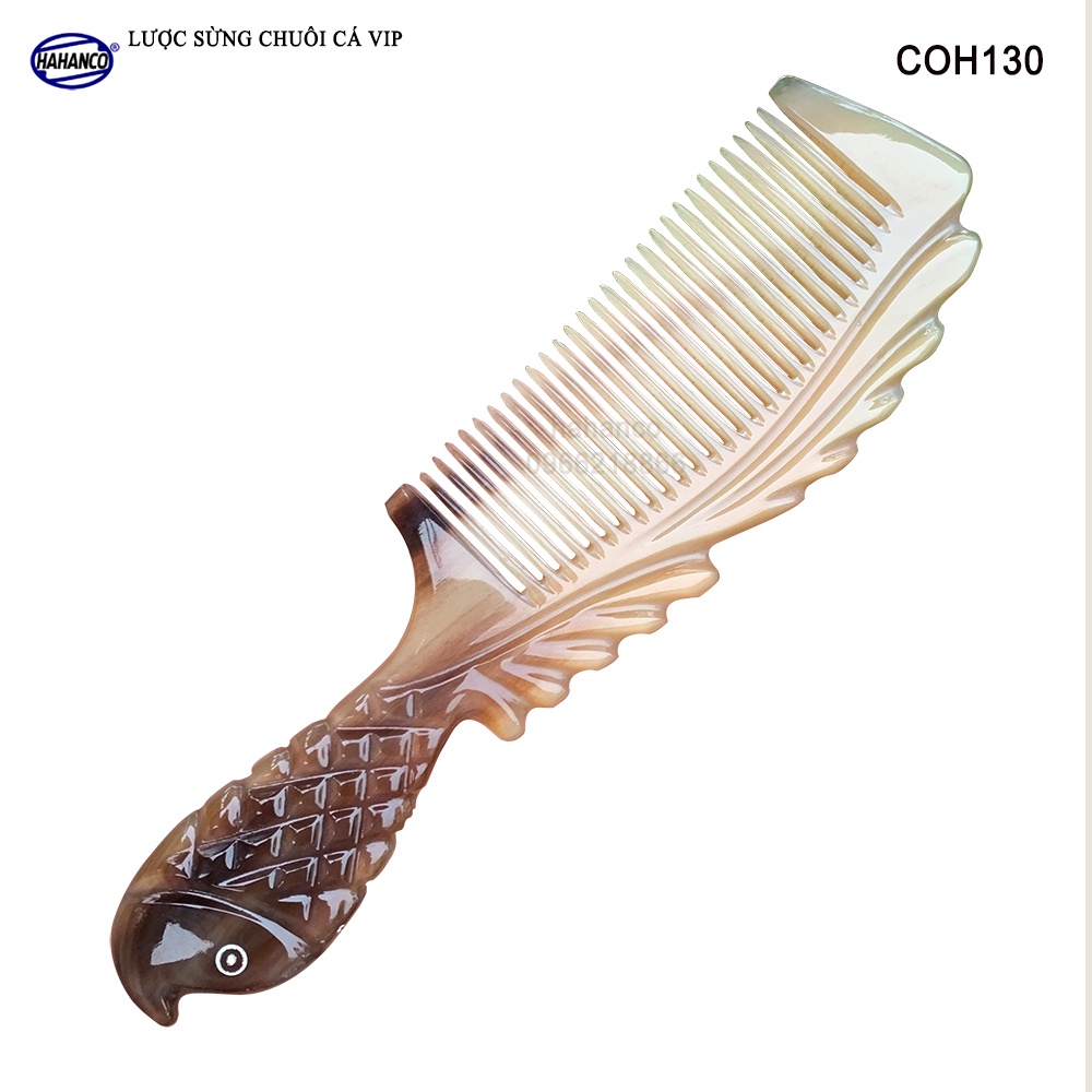 Lược Sừng Chuôi Cá - Quà Tặng Đầy Ý Nghĩa - COH130 (Size:XL- 19cm) - HAHANCO