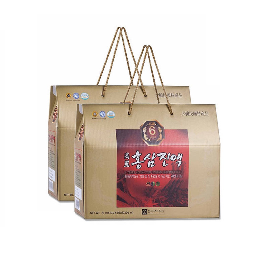 Combo 2 Hộp Nước hồng sâm Hàn Quốc 6 năm tuổi Chong Kun Dang (2 hộpx70mlx30gói)