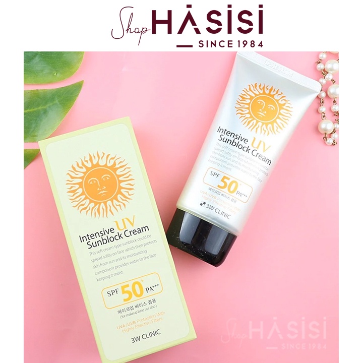 Kem Chống Nắng 3W CLINIC - Intensive UV Sunblock Cream SPF50+/PA+++ 70ml