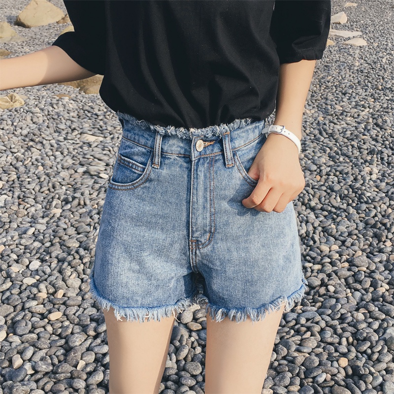 Quần Short Denim Ống Rộng Thời Trang Dành Cho Nữ