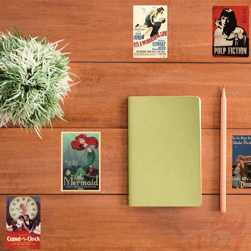 ❉ Classical Retro Movie Series 01 Mixed Mini Poster Stickers ❉ 46Pcs/Set DIY Fashion Waterproof Doodle Decal Stickers