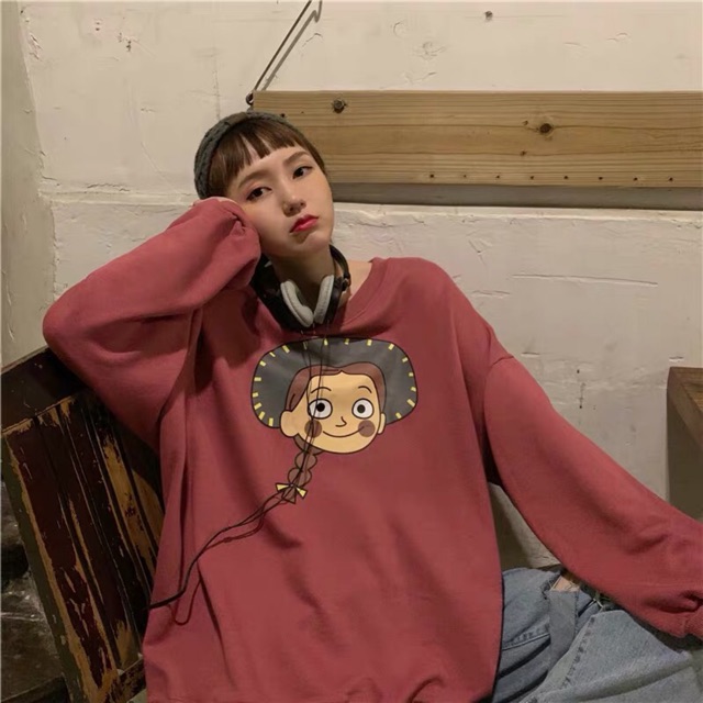 Áo sweater cô gái thắt bím xinh xắn |HÌNH THẬT Ở CUỐI|