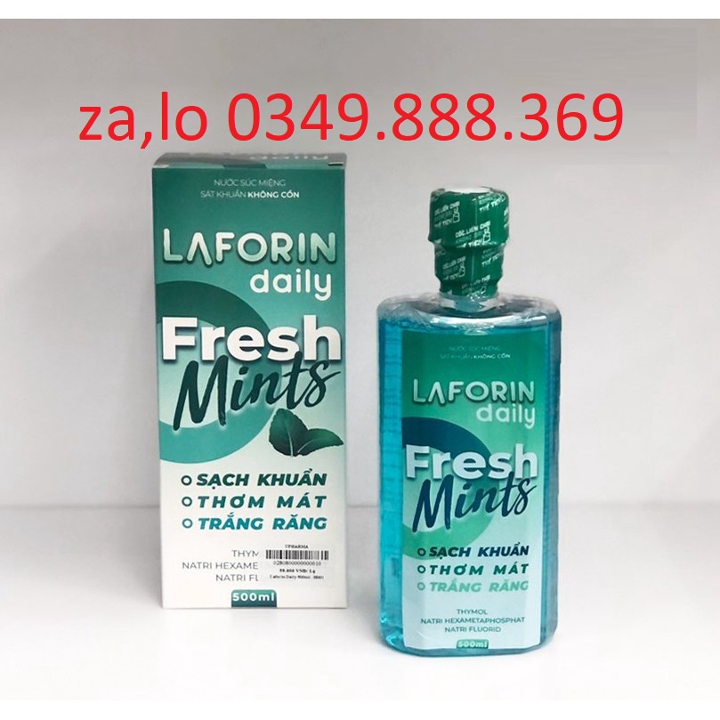 Nước Súc Miệng sát khuẩn Laforin Daily Fresh Mints 500ml