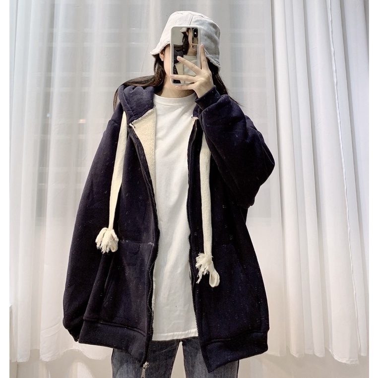 [Mã 12FASHIONSALE1 giảm 10K đơn 50K] áo lông hoodie khoá kéo siêu dày | BigBuy360 - bigbuy360.vn