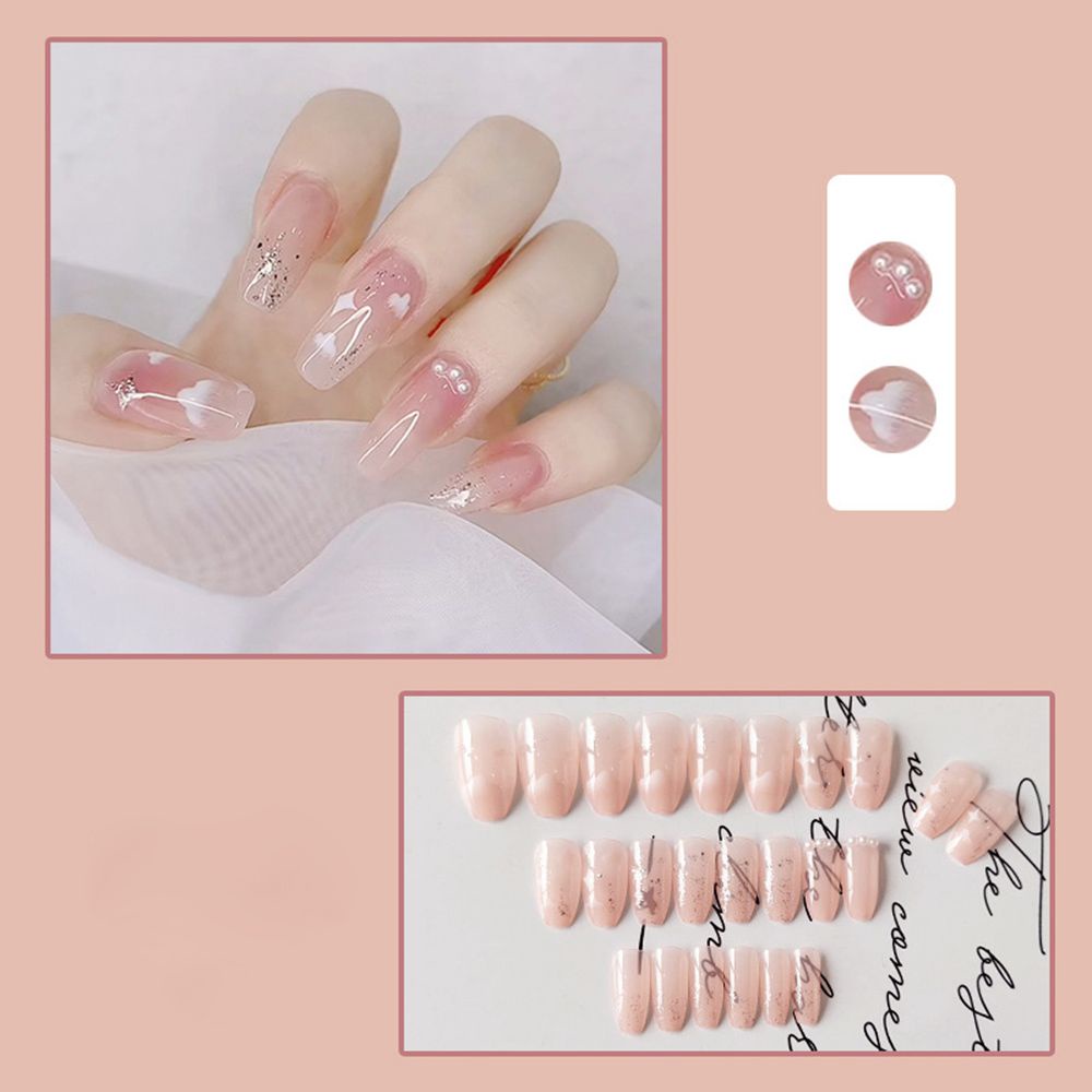 [Hàng mới về] Hộp 24 móng tay giả dài có thể tháo rời