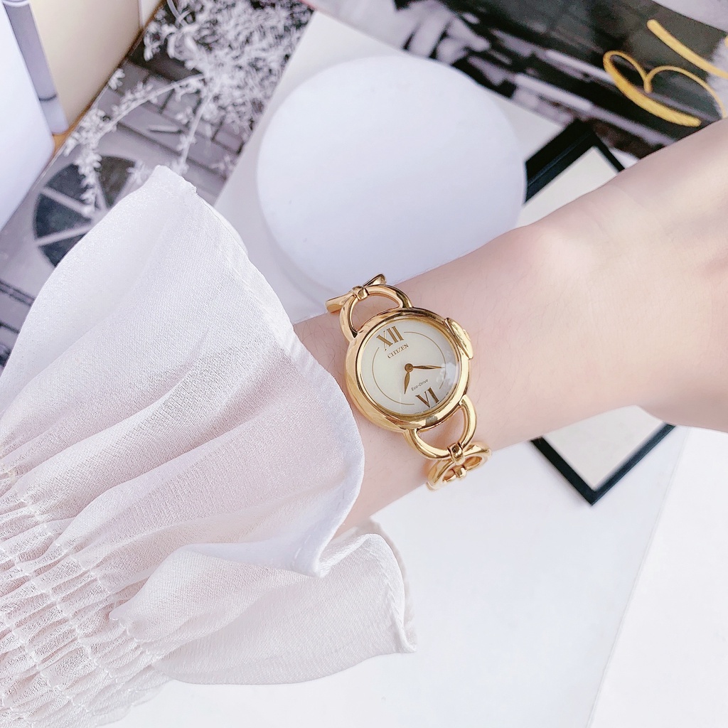 Đồng hồ nữ dây thép Citizen Eco Drive EX1452 53P