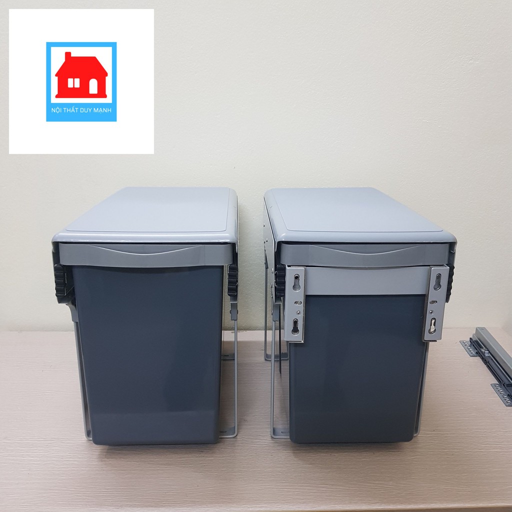 Thùng Rác Đôi Thông Minh Âm Tủ Bếp 2 Khoang Dung Tích 20L - Chính Hãng ( hỗ trợ lắp đặt )