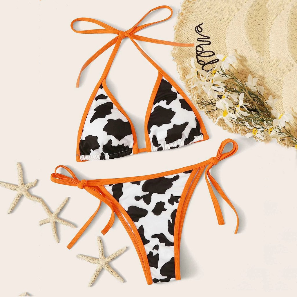 [Mã FAGREEN245 giảm 10% tối đa 30K đơn 99K] Bikini Lưng Cao Hoạ Tiết Da Báo Cho Nữ