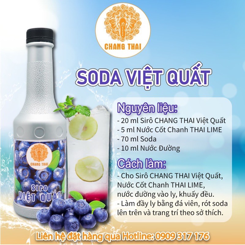 Siro Việt Quất Chang Thai 1000ml
