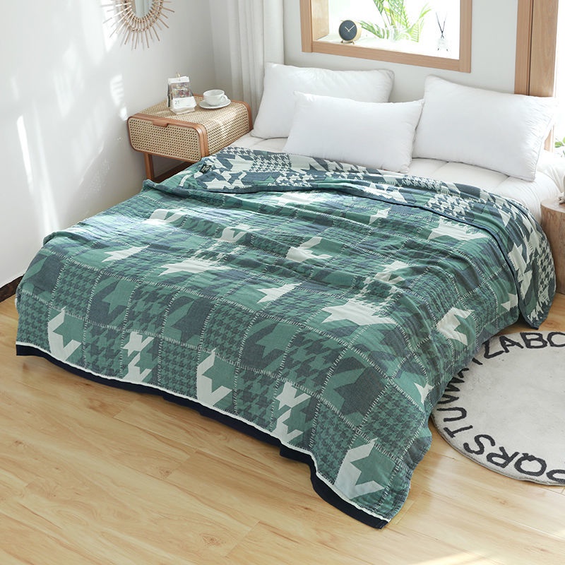 Bamboo fiber European towel quilt summer cool quilt thin air conditioning quilt gauze single double pure cotton adult blanket summer