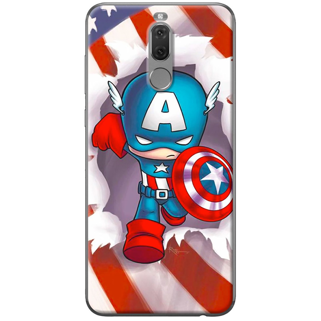 Ốp lưng nhựa dẻo Huawei Nova 2i, 3i, 3e, 4e Captain Chibi
