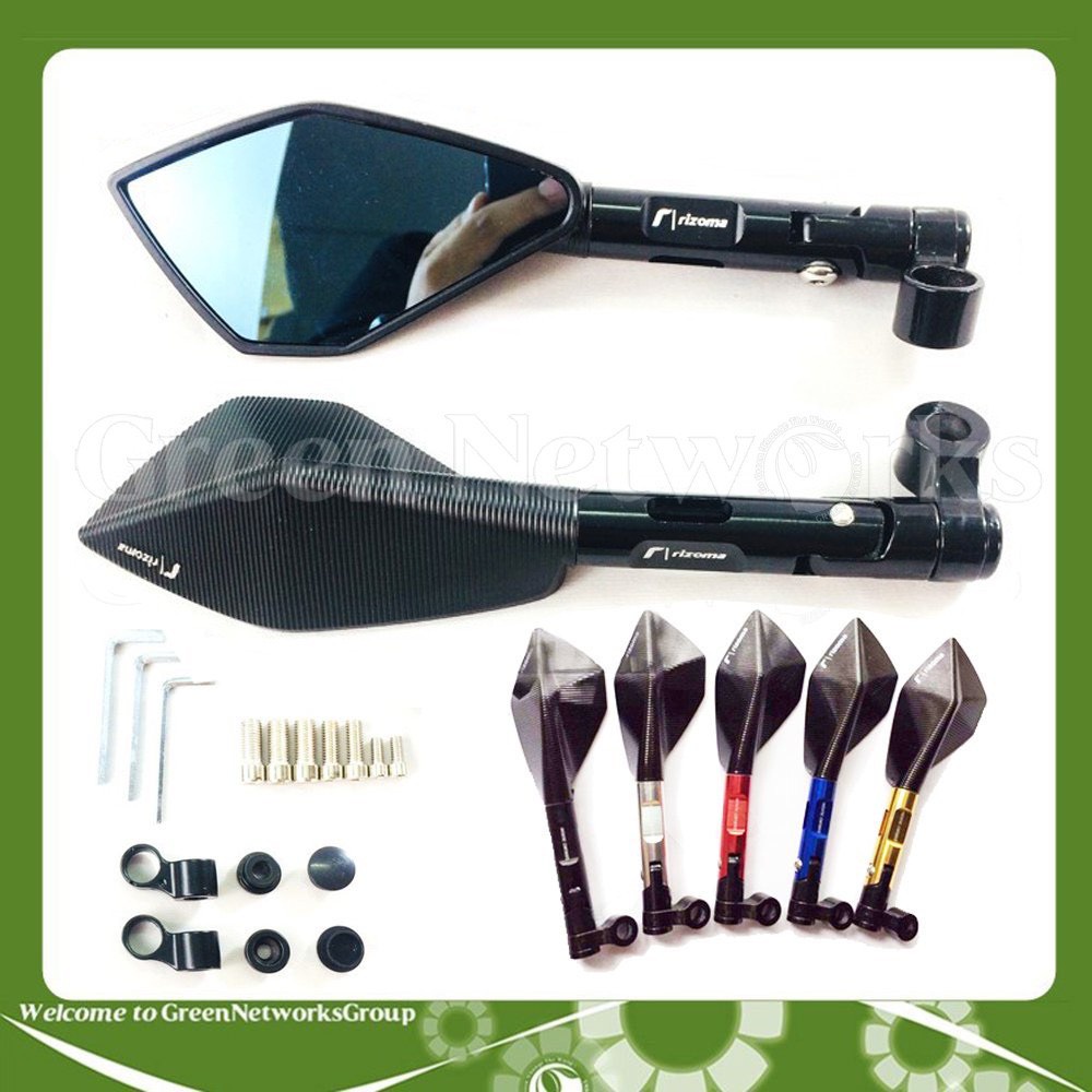 Gương chiếu hậu Rizoma 5 cạnh Gương X1R -nhôm chính hãng xoay gập 360 độ>>>