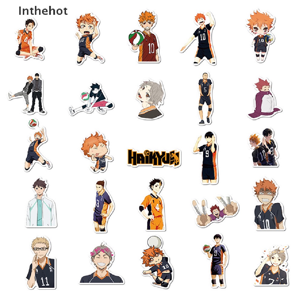 Set 52 Miếng Dán Trang Trí Vali / Ván Trượt Họa Tiết anime