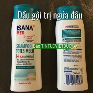 DẦU GỘI ĐẦU TRỊ NGỨA VÀ GẦU ISANA ĐỨC- 200ML-