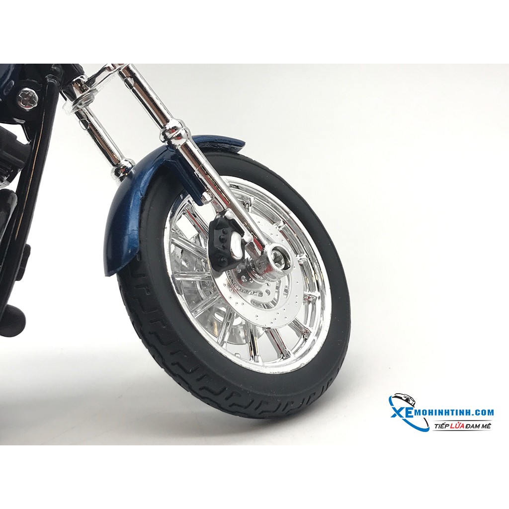 XE MÔ HÌNH HARLEY DAVIDSON DYNA SUPER GLIDMAISTOE SPORT 2003 1:12 MAISTO (XANH)