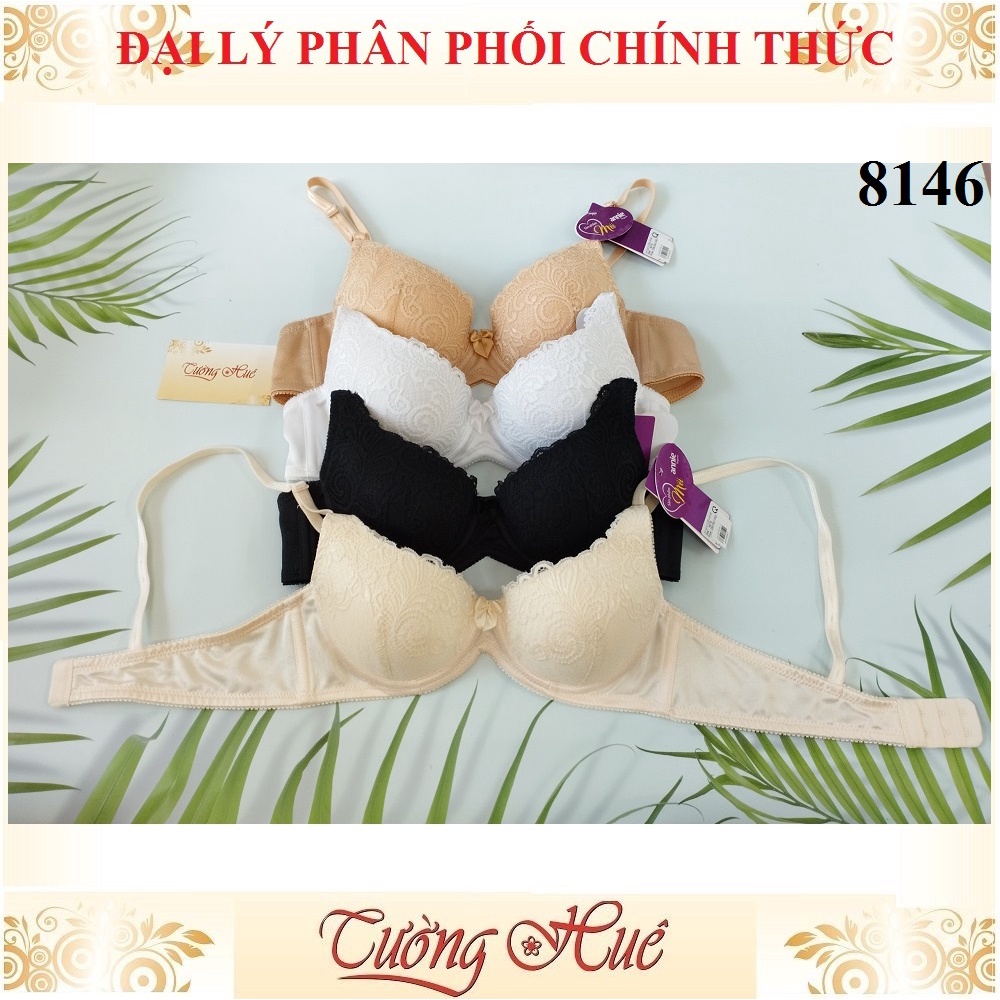 Áo lót nữ annie Bra 8146 ren nâng ngực mút mỏng.